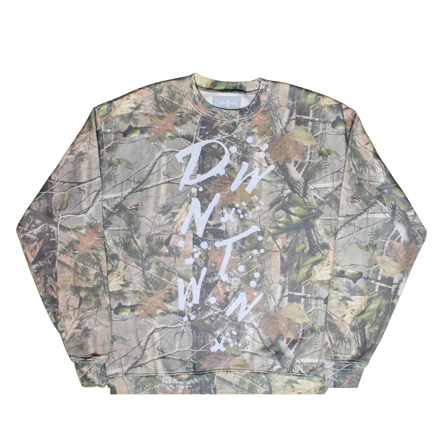Splatter Tree Camo Crewneck Sweatshirt