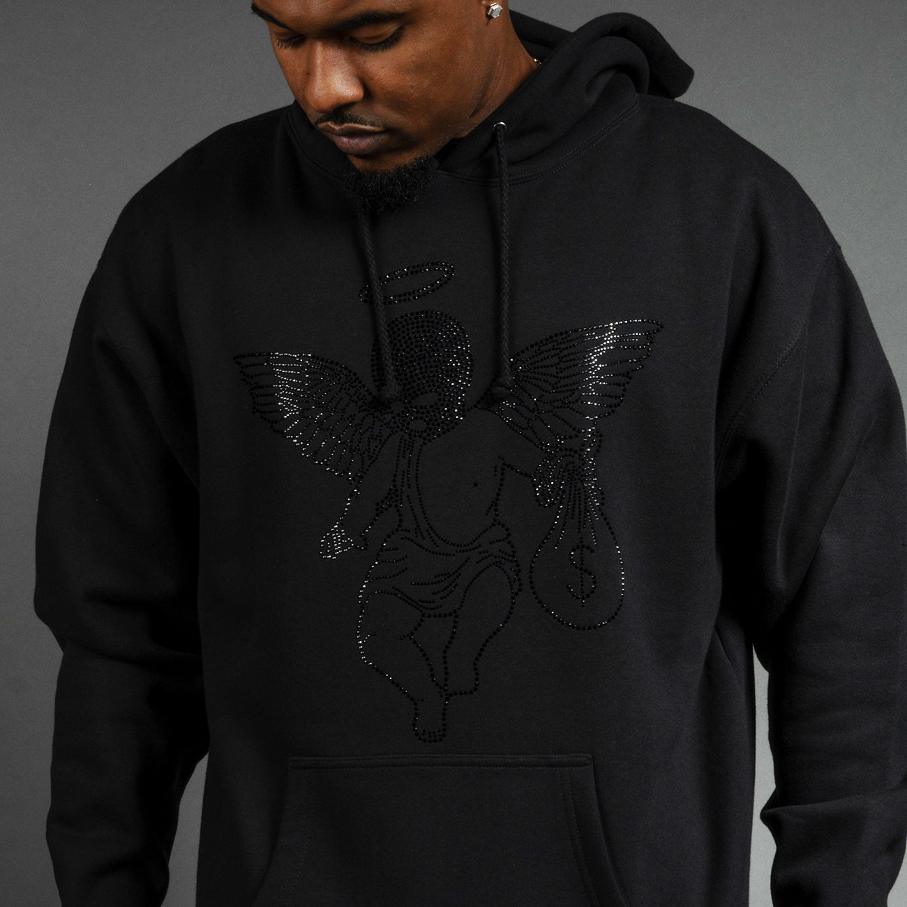 Popular Muerte Rhinestone Hoodie