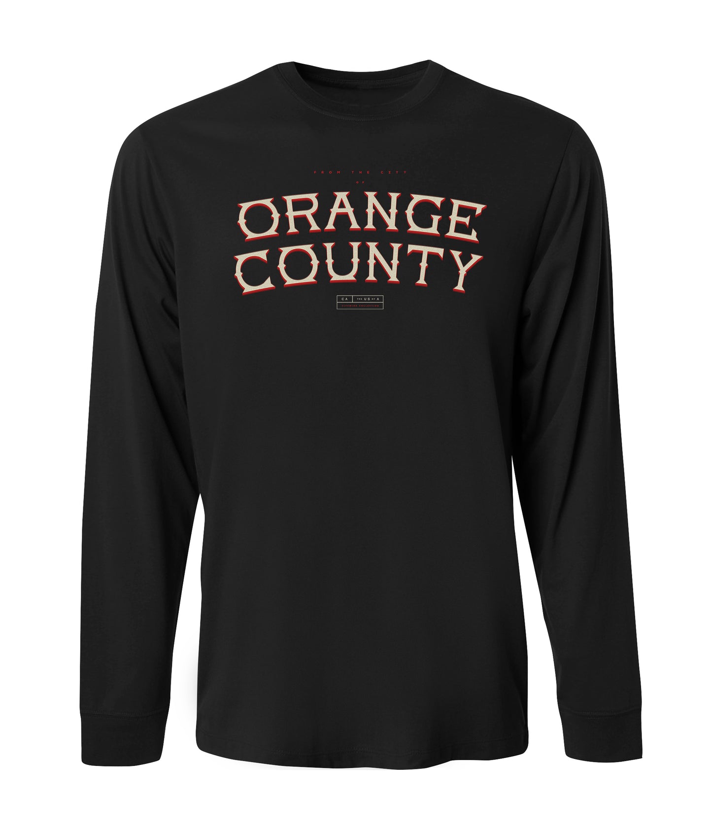 Orange County Stacked Long Sleeve Tee