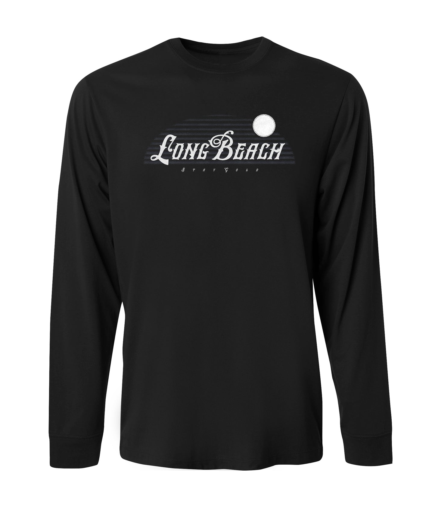 Long Beach Stay Gold Long Sleeve Tee