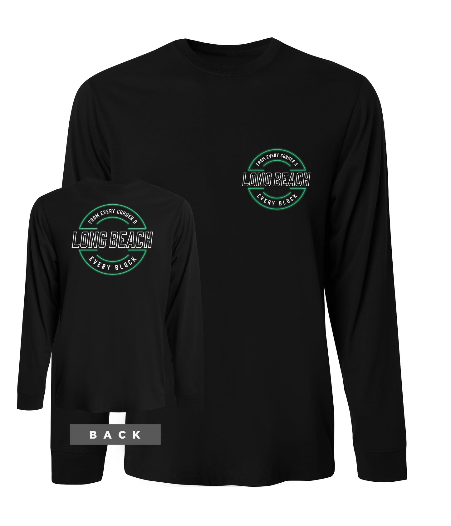 Long Beach Lit Up Long Sleeve Tee