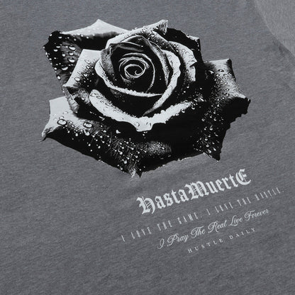 Pray The Real Rose - ULTRA HW Red Label Tee - Heather Grey