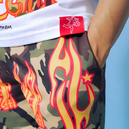 Flame Camo Shorts