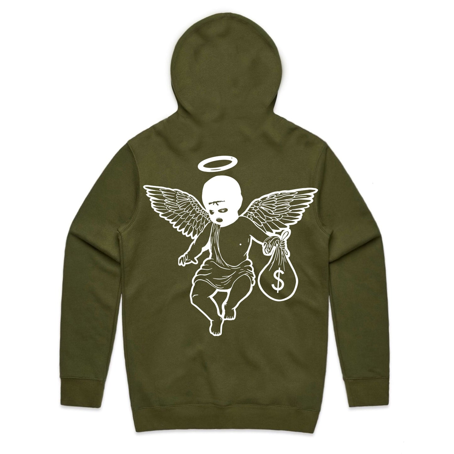 Money Motivated Angel Hoodie (front/back) - LW