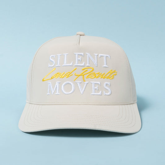 Silent Moves Loud Results Baseball Cap - Bone