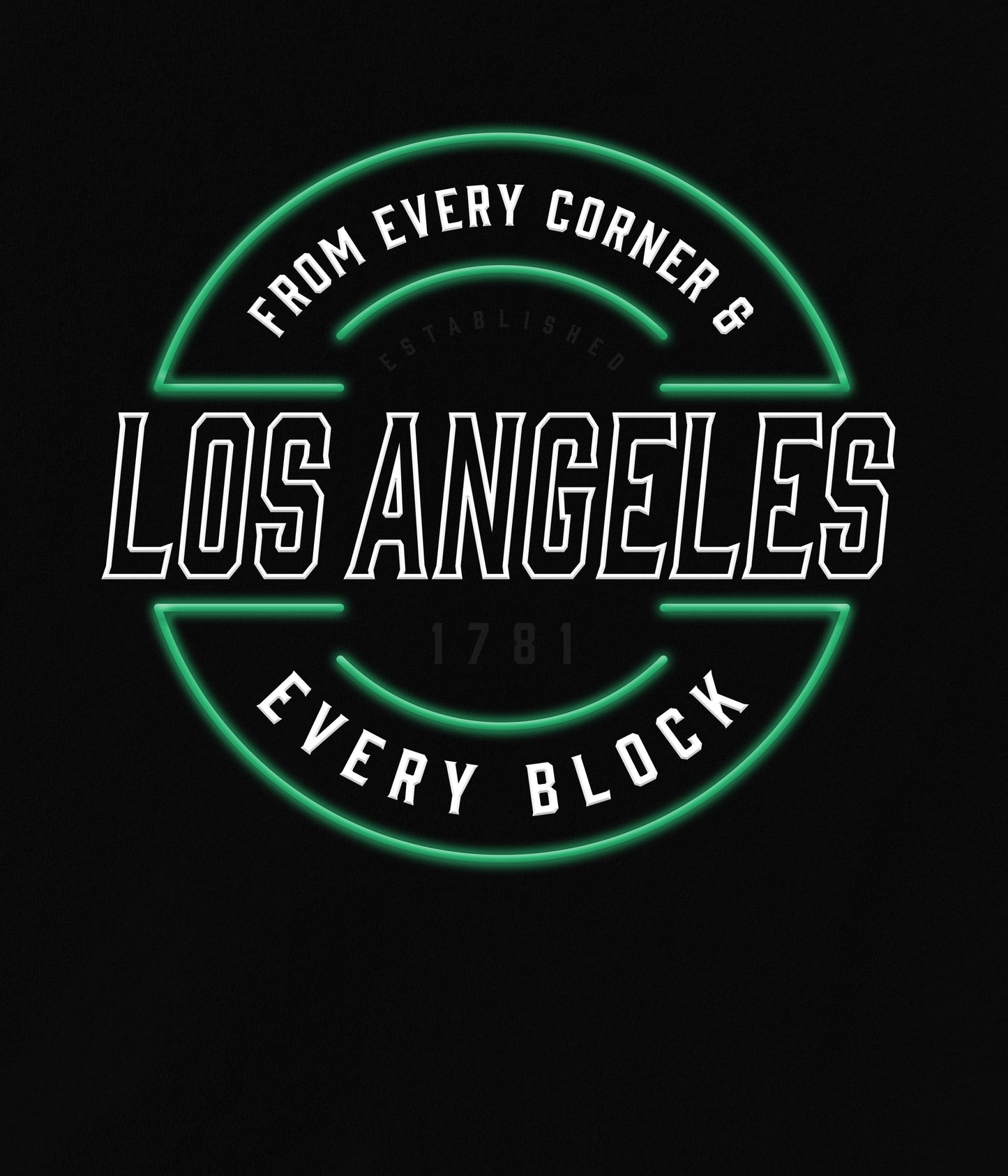 Los Angeles Lit Up Crewneck Sweatshirt