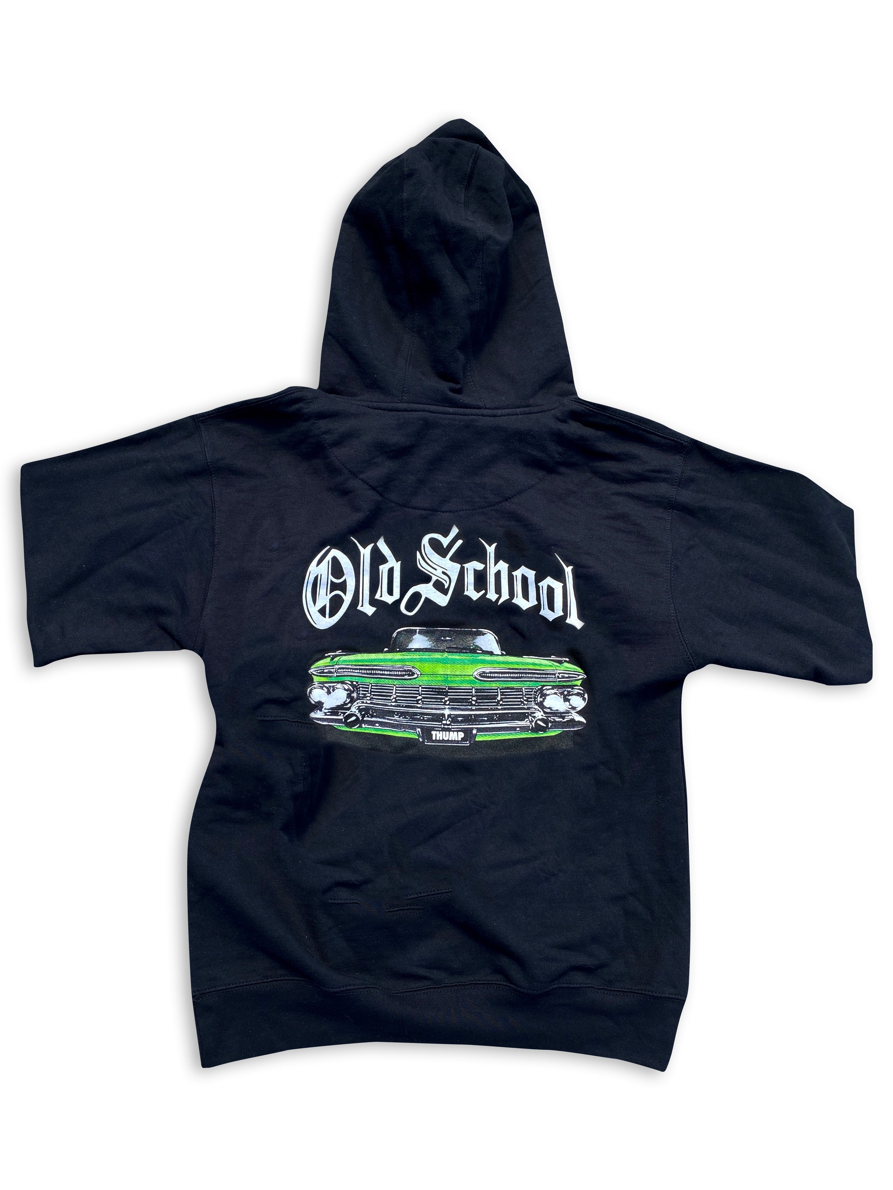 Old School Green Car Hoody