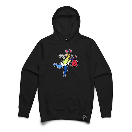 AJ5 WT ANGEL CHENILLE PATCH Hoodie Big and Tall