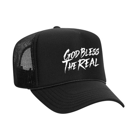 God Bless The Real Trucker Hat Black