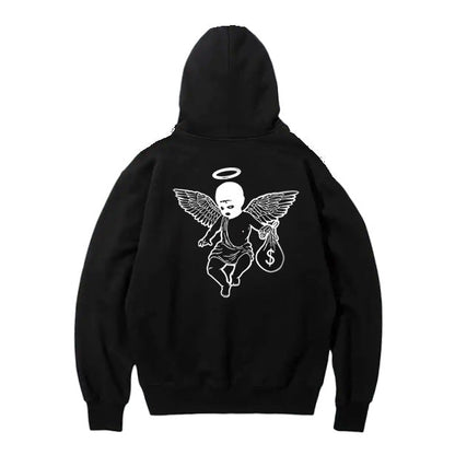 Money Motivated Angel (front/back) Zip-up Hoodie