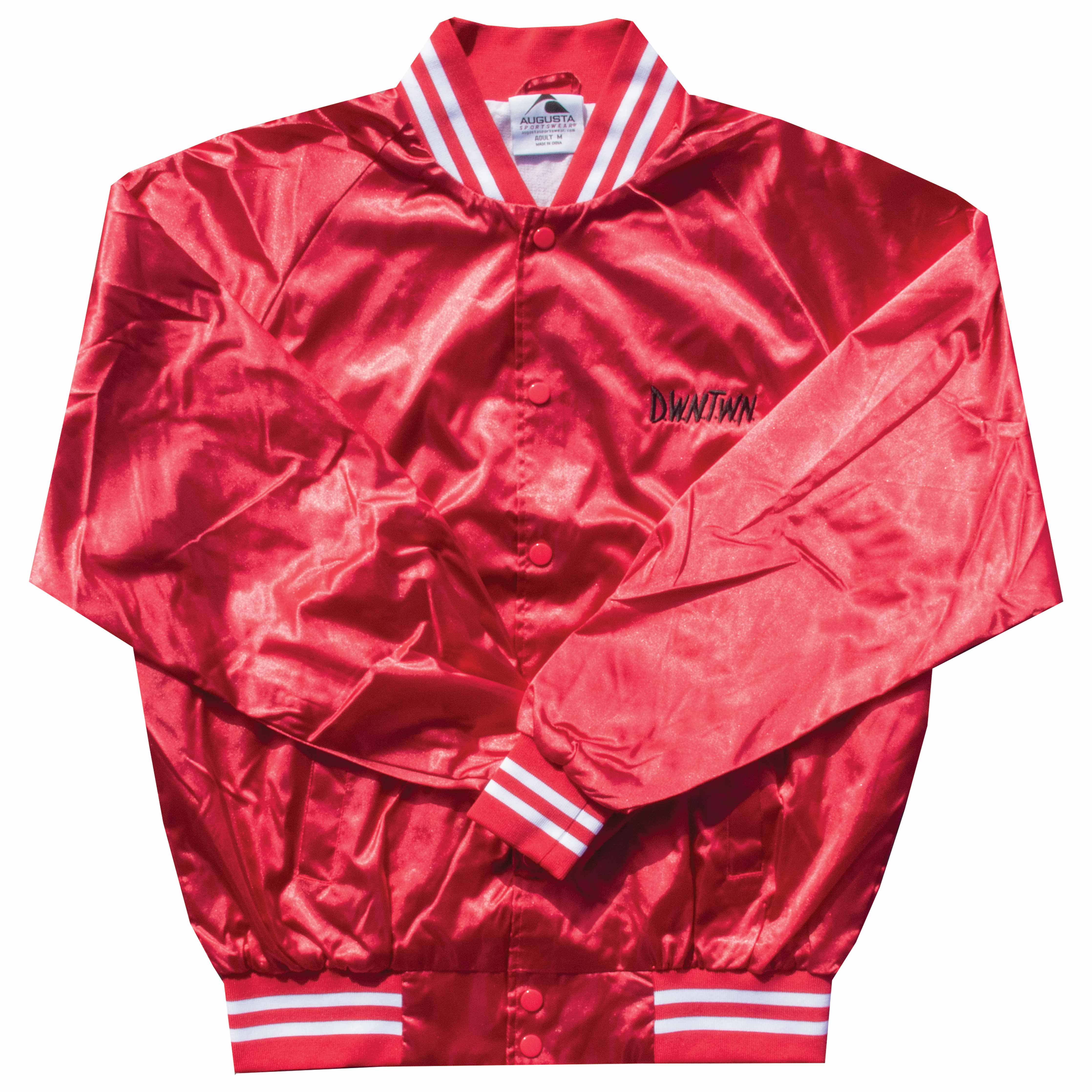 Straight Outta Dwntwn Satin Baseball Jacket